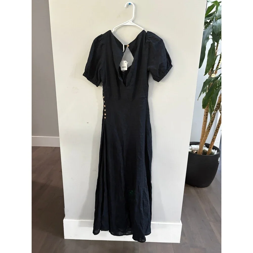 NWT Free People Endless Summer Catch The Light Sweetheart Puff Sleeve MIDI Dress - Picture 5 of 5